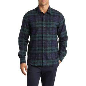 NEW PEREGRINE farley plaid button-up shirt in workshop